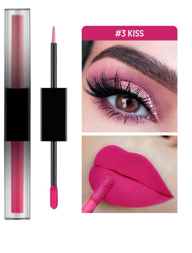 2 in 1 Matte Lip Gloss & Metallic Eyeshadow